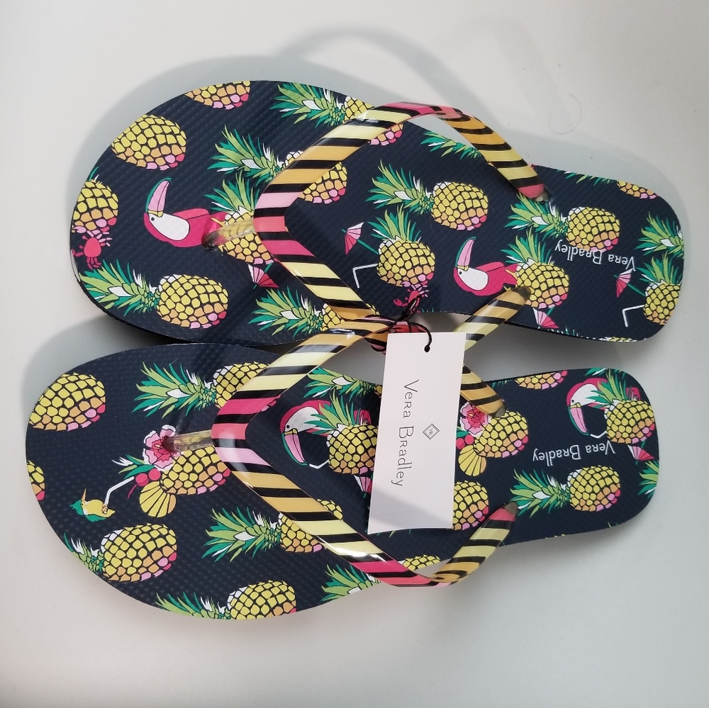 Vera Bradley Toucan Party Flip Flops